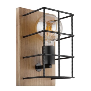 Aplica Merril 15530W, 1xE27, neagra+natural, IP20, Globo [3]- savelectro.ro