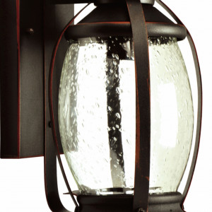 Aplica pentru exterior Oldies, 1 bec, dulie E27, neagra, transparenta, sticla, Klausen [3]- savelectro.ro