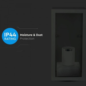 Aplica pentru exterior V-TAC, dulie E27, IP44, neagra, metal si sticla [8]- savelectro.ro