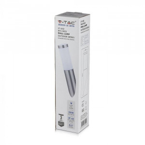 Aplica pentru exterior V-TAC, dulie E27, IP44, otel inoxidabil [11]- savelectro.ro