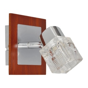 Aplica Ritz KL-7724, 1xG9, crom + lemn nuc, design modern, IP20