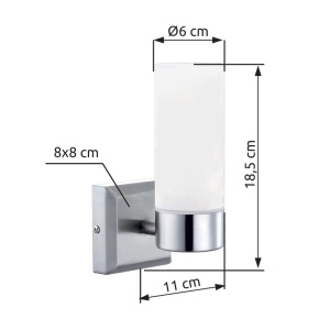 Aplica Space 1xE14, IP44, nichel mat, Globo Lighting [2]- savelectro.ro