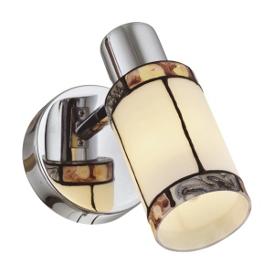 Klausen Stoc, Aplica Tivoli KL6337, 1xE14, crom + alb multicolor, metal + sticla, stil clasic, Klausen - savelectro.ro