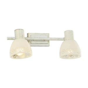 Klausen Stoc, Aplica Utopia KL6120, 2xE14, alb antic + alb, metal + sticla, stil clasic, Klausen - savelectro.ro