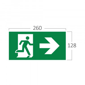 Autocolant EXIT+sageata dreapta/stanga, pentru lampi BC14-01100, Braytron [3]- savelectro.ro