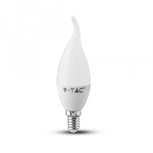 Bec LED 4W(30W) V-TAC flacara, E14, 320 lm, lumina neutra (4000 K), clasa energetica F [1]- savelectro.ro
