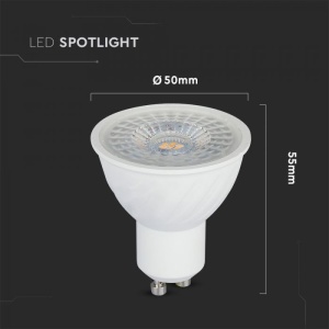 Bec LED 6W dimabil, Dulie GU10, V-TAC, 445lm, Lumina Rece (6500K), Alb [5]- savelectro.ro
