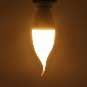 Bec led flacara 10W (90W), E14, 1000 lm, A+, lumina calda (3000K), opal, Horoz Electric