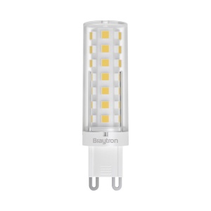 Becuri LED G9, Bec LED G9 6.5W, lumina neutra (4000 K), 580 lm, transparent, Braytron - savelectro.ro