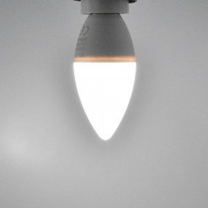 Bec led lumanare 5.5W (40W) chip Samsung, E14, C37, 470 lm, lumina rece (6400K), opal, V-TAC
