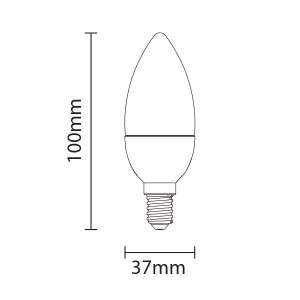 Bec led lumanare 6W (40W), E14, 480lm, lumina rece(6000K), opal, Optonica [2]- savelectro.ro
