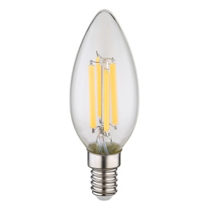 Becuri cu LED, Bec LED lumanare 6W, E14, 800 lm, Globo, lumina calda (3000 K), transparent, clasa energetica E - savelectro.ro