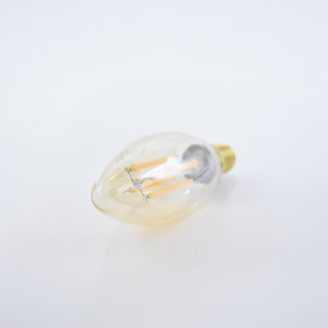 Bec led lumanare Vintage 4W (27W), E14, C37, 400 lm, lumina calda (2500K), Optonica