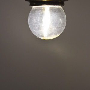 Bec led sferic Vintage filament 2W (17W), E27, G45, 250lm, lumina neutra (4500K), clar, Optonica
