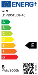 Bec led Vintage, 8W(60W), E27, G95, 880 lm, lumina neutra, GTV [2]- savelectro.ro