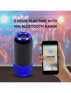 Boxa Bluetooth LED RGB portabila, slot microSD, jack 3.5mm, 3 ore, albastra, V-TAC [6]- savelectro.ro