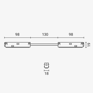 Cablu de conectare pentru sina magnetica M20/M35, alb, Optonica [2]- savelectro.ro