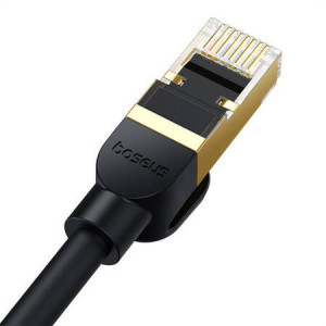 Cablu de rețea Ethernet RJ45, cat.8, 40Gbps, 15 m, negru, Baseus [6]- savelectro.ro