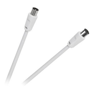 Cablu TV coaxial si accesorii, Cablu RF, lungime 10 m, alb - savelectro.ro