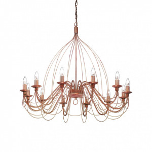 Candelabre, Candelabru Corte 097671, 12xE14, ruginiu, IP20, Ideal Lux - savelectro.ro