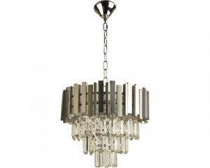 Candelabre, Candelabru Discret KL115001, 5xE14, argintiu+transparent, IP20, Klausen - savelectro.ro