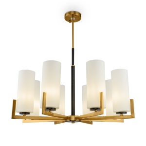 Corpuri de iluminat, Candelabru Fortano MOD089PL-08BS, 8xE27, auriu+alb, IP20, Maytoni - savelectro.ro