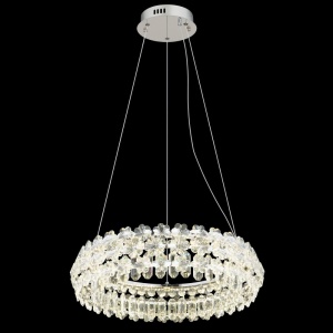 Candelabru LED Diann 50W, 4460 lm, lumina neutra (4000K), cristale, Ø60 cm, IP20, crom, Globo Lighting [4]- savelectro.ro