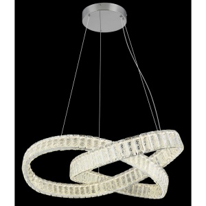 Candelabru LED Mucky 110W, 9389 lm, lumina calda/neutra/rece, telecomanda, cristale, Ø78 cm, IP20, crom, Globo Lighting [7]- savelectro.ro