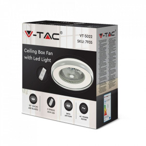 Candelabru LED VT-7935, cu ventilator, telecomanda, 45W, 3000lm, lumina rece, neutra, calda, gri, IP20, V-TAC [4]- savelectro.ro