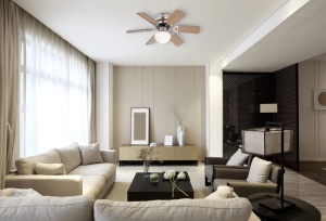Candelabru Ugo, cu ventilator, intrerupator, 1xE27, nichel mat, crom, aspect lemn, IP20, Globo Lighting [4]- savelectro.ro