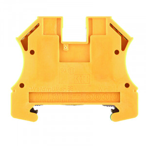 Cleme pentru tablouri, Clema pe sina 10 mm, galben-verde, Weidmuller - savelectro.ro