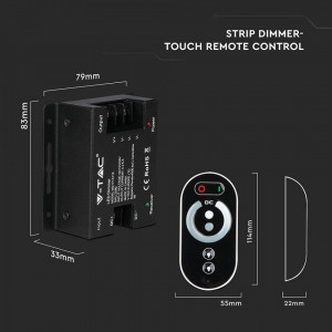 Controller banda led touch monocolor 12-24V 18A [4]- savelectro.ro