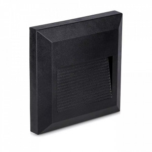 Aplice si felinare exterior, Corp led pentru trepte 2W, lumina naturala(4000 K), negru, patrat, protectie IP65, Optonica - savelectro.ro