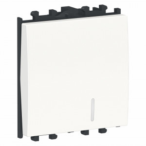 Prize si intrerupatoare, Intrerupator cu revenire cu led, alb, 2 module, Schneider Easy Styl - savelectro.ro