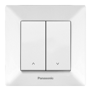 Prize si intrerupatoare, Intrerupator jaluzele cu revenire Panasonic Arkedia, alb - savelectro.ro