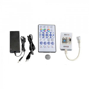 Kit Banda LED SMD 5050, RGB, 5m, Interior, 60 LEDuri/m, Controller+Alimentare [12]- savelectro.ro