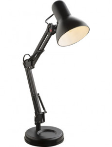 Lampa de birou Famous 24880, cu intrerupator, orientabila, 1xE27, neagra, IP20, Globo [1]- savelectro.ro