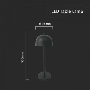 Lampa de birou LED 7985-VT, dimabil, 3W, 200lm, lumina calda, neutra, rece, neagra mata, IP20, V-Tac [5]- savelectro.ro