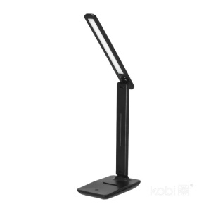 Lampa de birou LED NOBLITE N, 7W, lumina calda/neutra/rece, suport telefon, dimabil, neagra, Kobi [5]- savelectro.ro