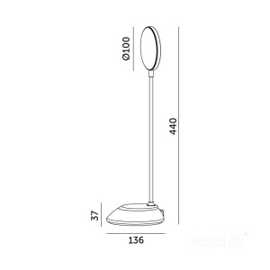 Lampa de birou LED Visua, 5W, temperatura de culoare ajustabila, plastic, alba, Kobi [2]- savelectro.ro