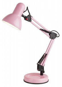 Lampa de birou Samson 4179, cu intrerupator, orientabila, 1xE27, roz, IP20, Rabalux