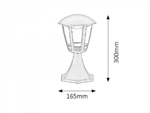 Lampa de exterior Sorrento LED, negru mat, transparent, 1 bec, 500 lm, lumina calda (3000K), 8127, Rabalux [3]- savelectro.ro