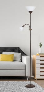 Lampadar Action 4188, cu intrerupator, E27+E14, maro+alb, IP20, Rabalux [2]- savelectro.ro