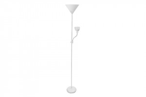 Lampadare, Lampadar Benfica LP-BENFICA2-00, cu intrerupator, reglabil, E27+E14, alb, IP20, GTV - savelectro.ro