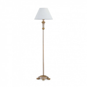 Corpuri de iluminat, Lampadar Firenze 020877, cu intrerupator, 1xE27, alb+auriu, IP20, Ideal Lux - savelectro.ro