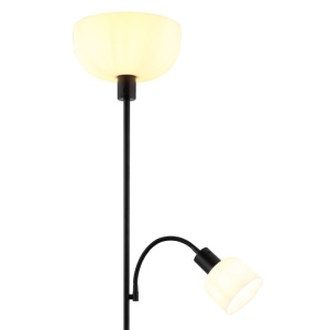 Lampadar Hinton 1xE27 + 1xE14, cu lampa de citit, IP20, negru mat, Globo Lighting [4]- savelectro.ro