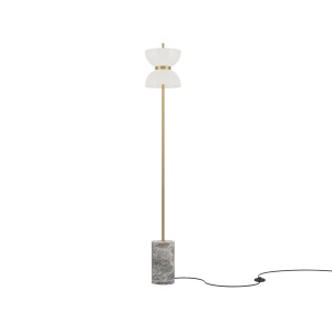 Lampadar LED Kyoto MOD178FL-L11G3K, cu intrerupator, 11W, 1300lm, lumina calda, IP20, auriu+alb, Maytoni [1]- savelectro.ro