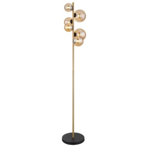 Lampadare, Lampadar Riha 6xG9, alama+negru mat, IP20, Globo Lighting - savelectro.ro