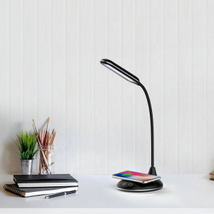 [Lichidare stoc]Lampa de birou LED 218604-VT, incarcare wireless, dimabila, 4W, 400lm, lumina calda, neutra, rece, neagra, IP20, V-TAC [2]- savelectro.ro
