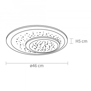 [Lichidare stoc]Plafoniera LED Occhio KL151032, cu telecomanda, 47W, 2280lm, lumina calda+neutra+rece, IP20, alba, Klausen [3]- savelectro.ro